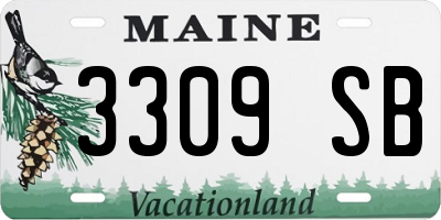 ME license plate 3309SB