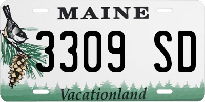 ME license plate 3309SD