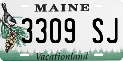 ME license plate 3309SJ