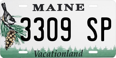 ME license plate 3309SP