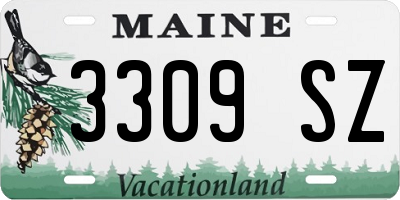 ME license plate 3309SZ
