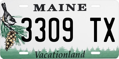 ME license plate 3309TX