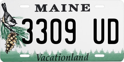 ME license plate 3309UD
