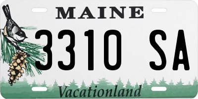 ME license plate 3310SA