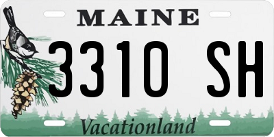 ME license plate 3310SH