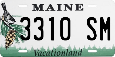 ME license plate 3310SM
