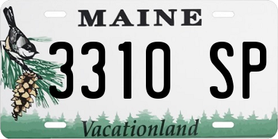 ME license plate 3310SP