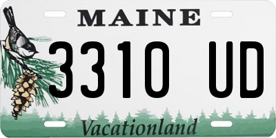 ME license plate 3310UD