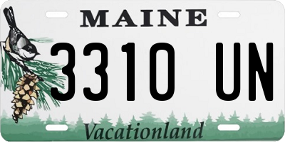 ME license plate 3310UN