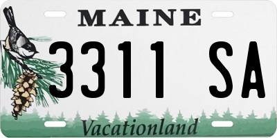 ME license plate 3311SA