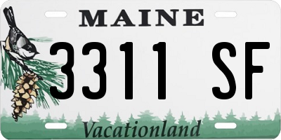 ME license plate 3311SF