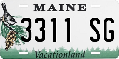 ME license plate 3311SG