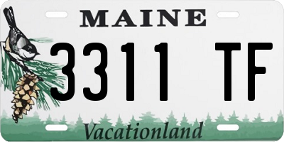 ME license plate 3311TF