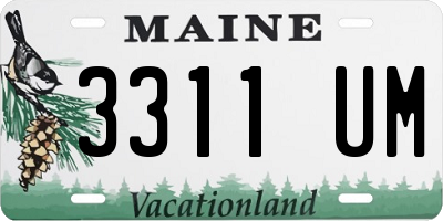 ME license plate 3311UM