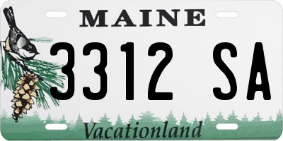 ME license plate 3312SA