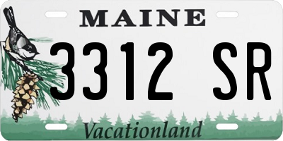 ME license plate 3312SR
