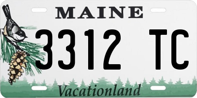 ME license plate 3312TC