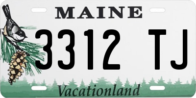 ME license plate 3312TJ