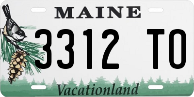 ME license plate 3312TO