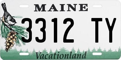 ME license plate 3312TY