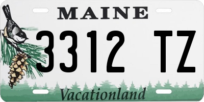ME license plate 3312TZ