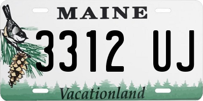 ME license plate 3312UJ