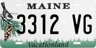 ME license plate 3312VG