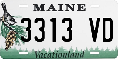 ME license plate 3313VD