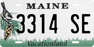 ME license plate 3314SE