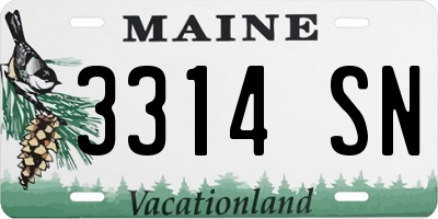 ME license plate 3314SN