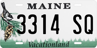 ME license plate 3314SQ