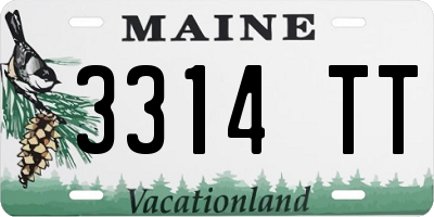 ME license plate 3314TT