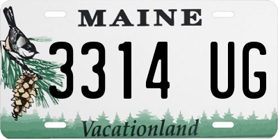 ME license plate 3314UG