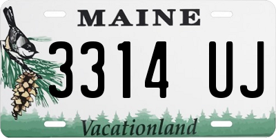 ME license plate 3314UJ