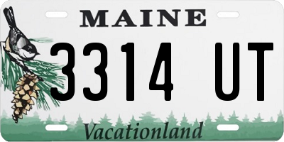 ME license plate 3314UT