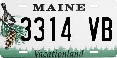 ME license plate 3314VB