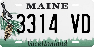 ME license plate 3314VD