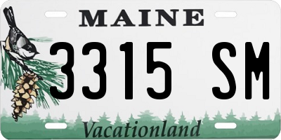 ME license plate 3315SM