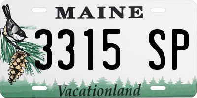 ME license plate 3315SP