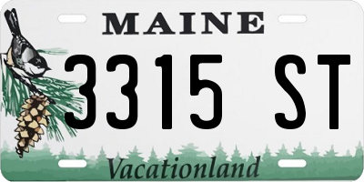 ME license plate 3315ST