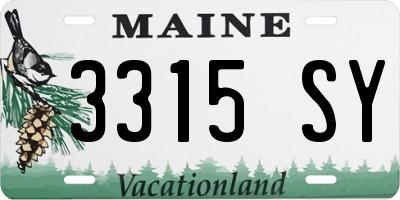 ME license plate 3315SY
