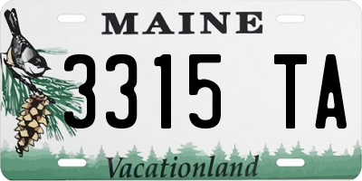 ME license plate 3315TA