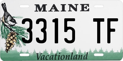 ME license plate 3315TF