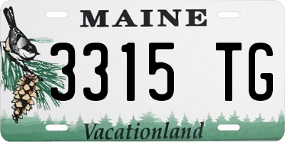 ME license plate 3315TG
