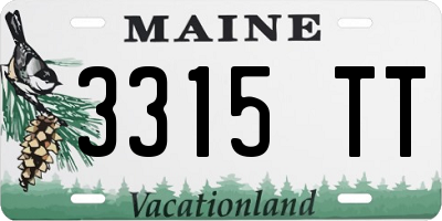 ME license plate 3315TT