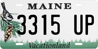 ME license plate 3315UP