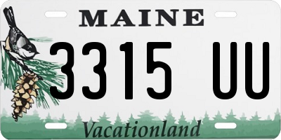 ME license plate 3315UU