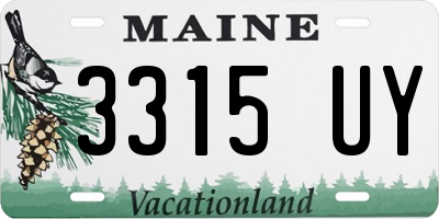 ME license plate 3315UY