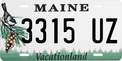 ME license plate 3315UZ