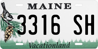 ME license plate 3316SH
